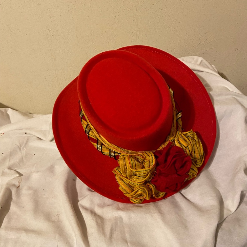 Woman’s red hat. Pigolla brand. Size 6.5